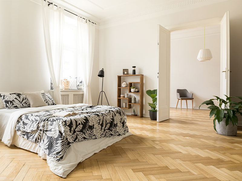 Modern parquet wood flooring for the master bedroom - Beautiful Homes