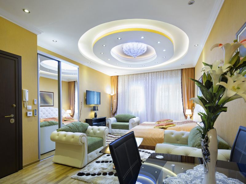 Round false ceiling design for bedroom - Beautiful Homes