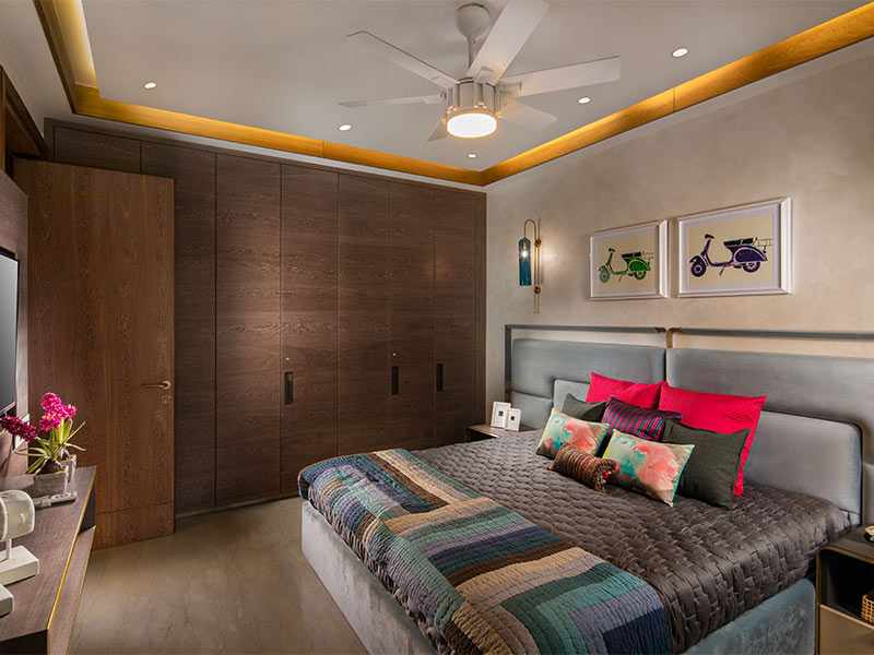 Wood-laminated wardrobe for bedroom – Beautiful Homes