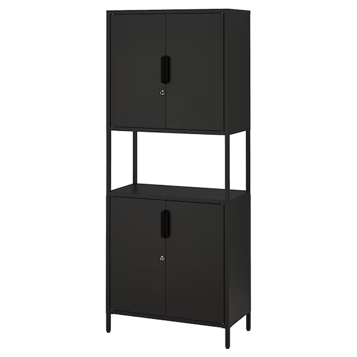 Metal cupboard for clothes with bar rack style for balcony - Beautiful Homes