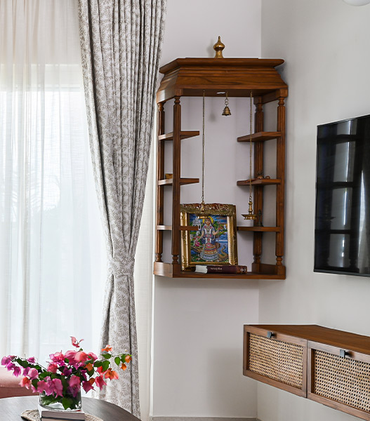 Wall mounted small pooja room designs - Beautiful Homes