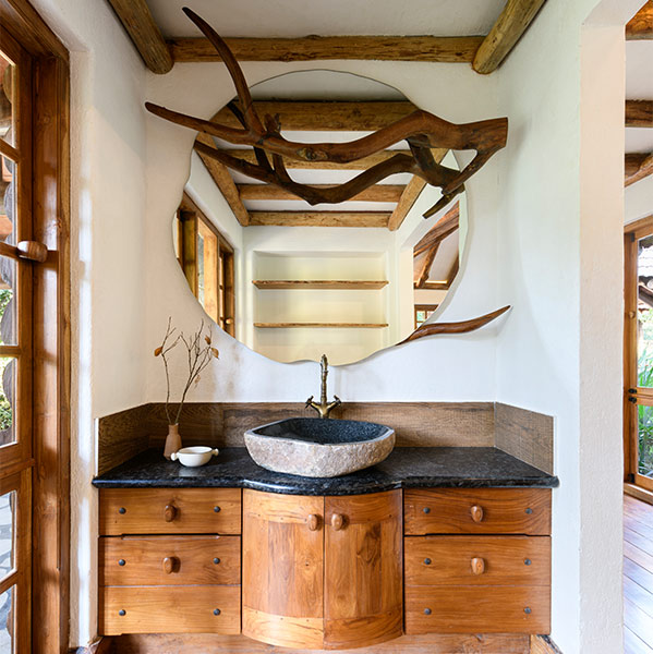 Granite washbasin counter designs with wooden cabinet – Beautiful Homes