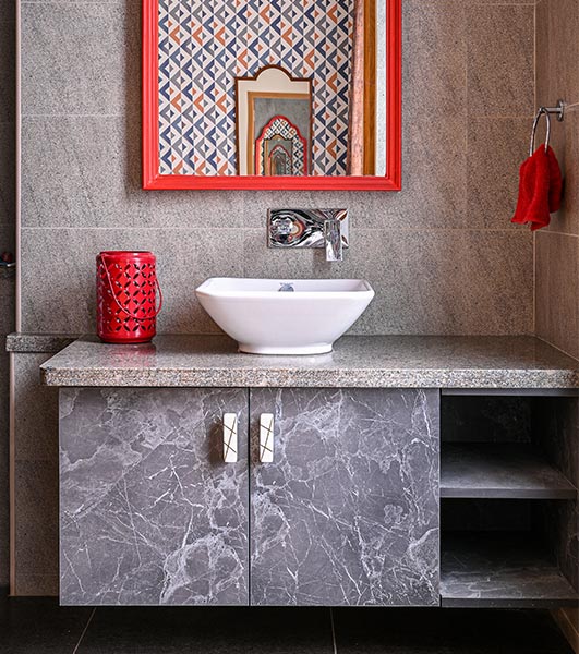 Indian themed basin countertop – Beautiful Homes