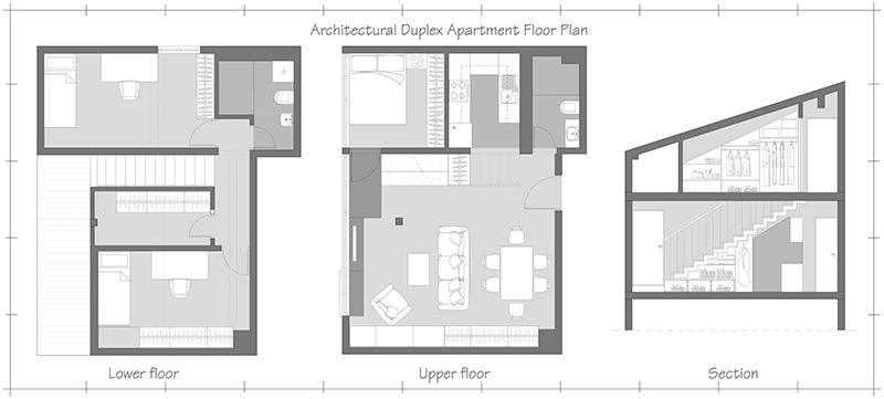Efficient duplex floor plans - Beautiful Homes