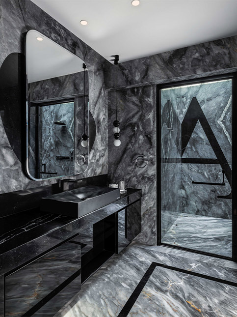 Sleek black marble bathroom design for your home design – Beautiful Homes
