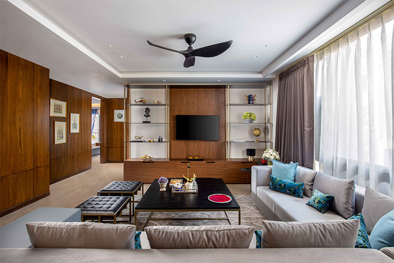 TV unit installation with clean interiors & concealed wiring - Beautiful Homes