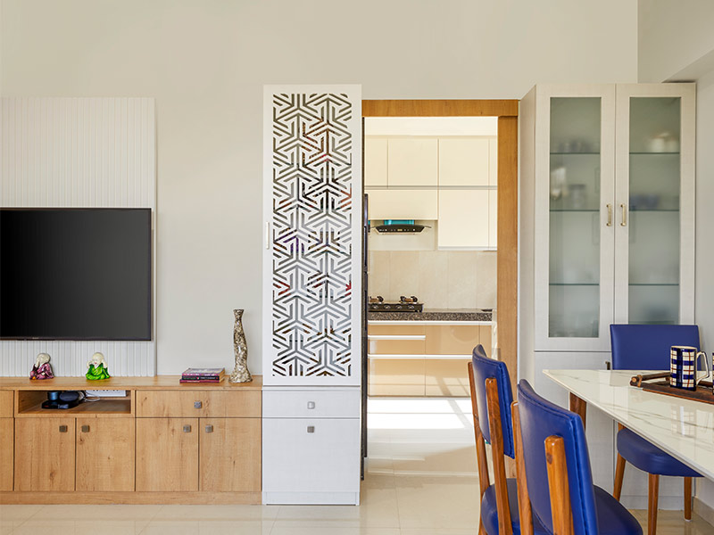 TV unit with pooja room - Beautiful Homes