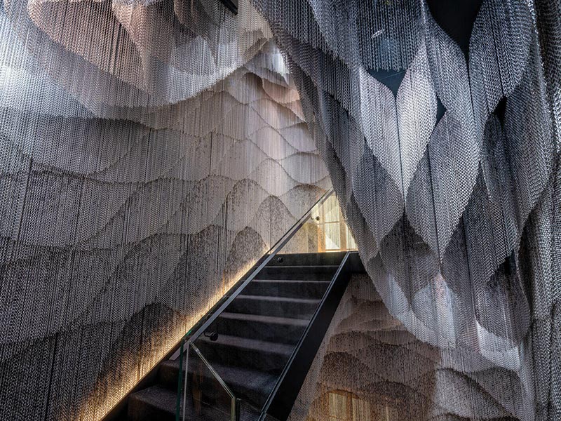 Mesh curtain in Barcelona by Kengo Kuma and Associates - Beautiful Homes