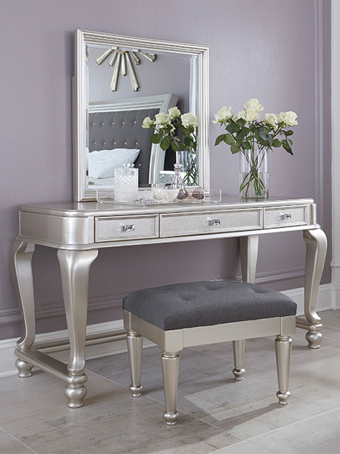 Silver dressing table design in your bedroom - Beautiful Homes