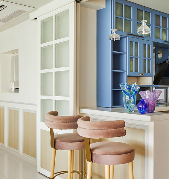 White sliding door for kitchen with a breakfast nook – Beautiful Homes