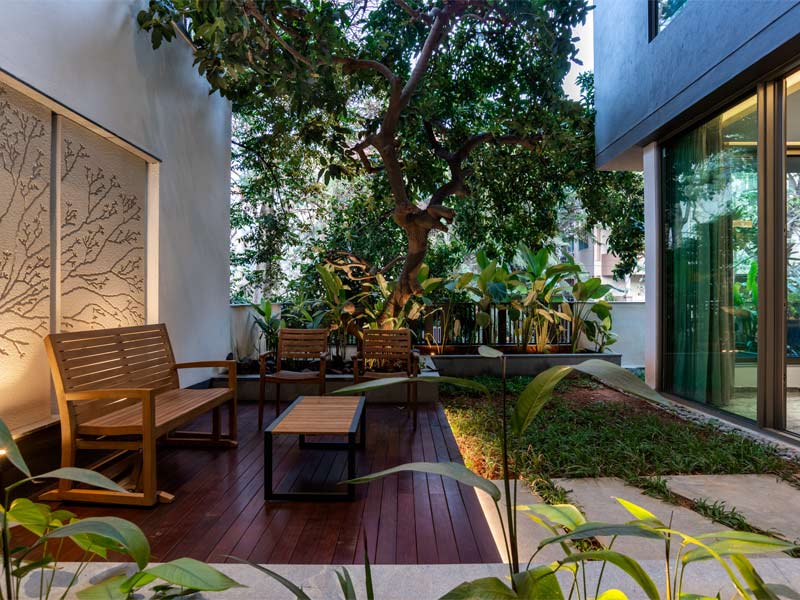 Balcony design with wooden flooring - Beautiful Homes