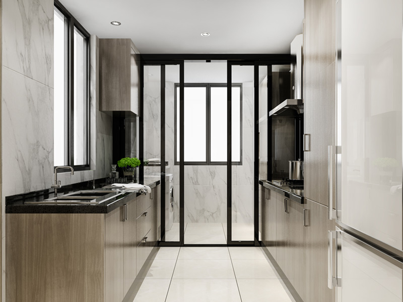 Fluted Kitchen Glass Door – Beautiful Homes