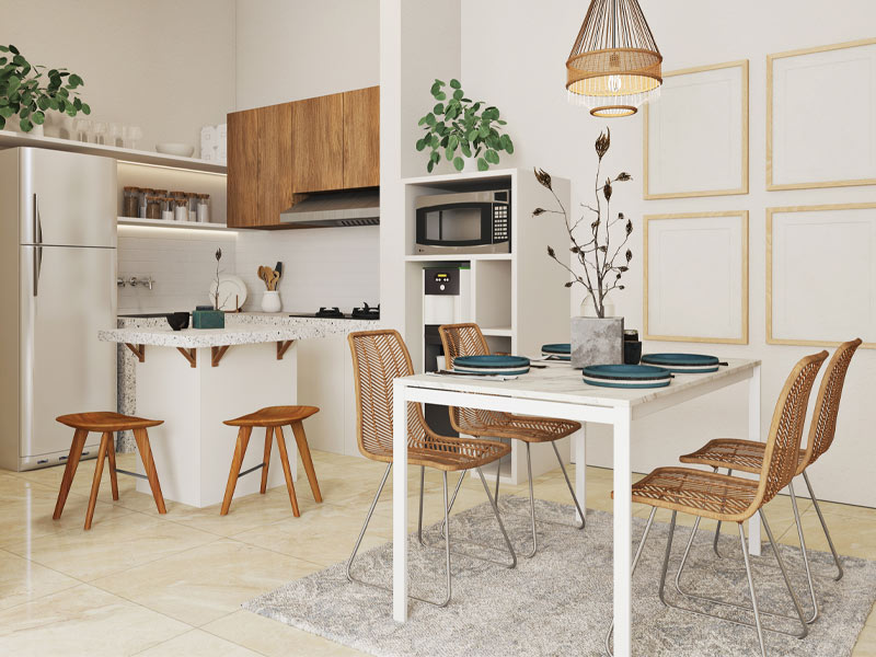 Small white dining table design - Beautiful Homes