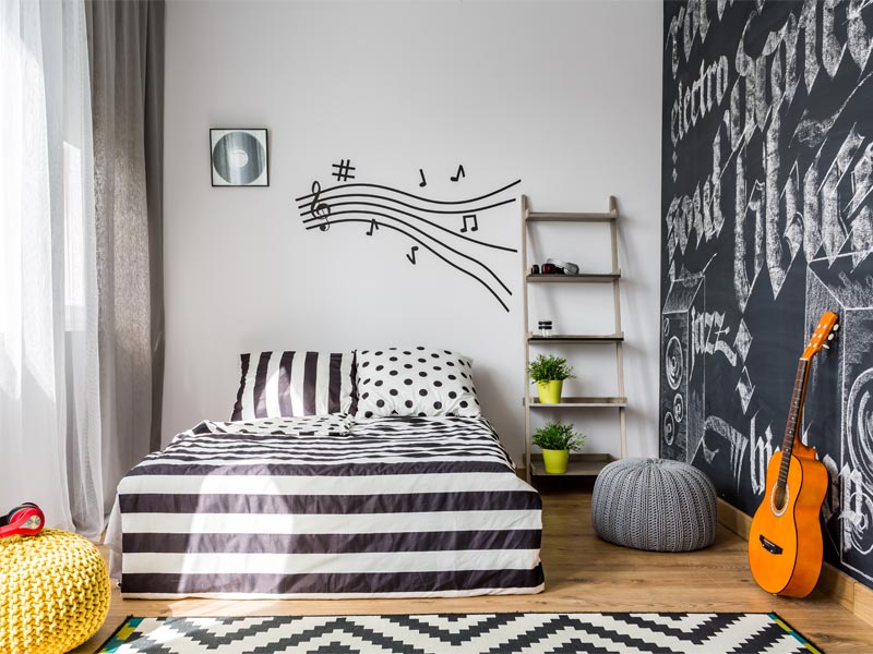 Music room décor ideas in your bedroom – Beautiful Homes