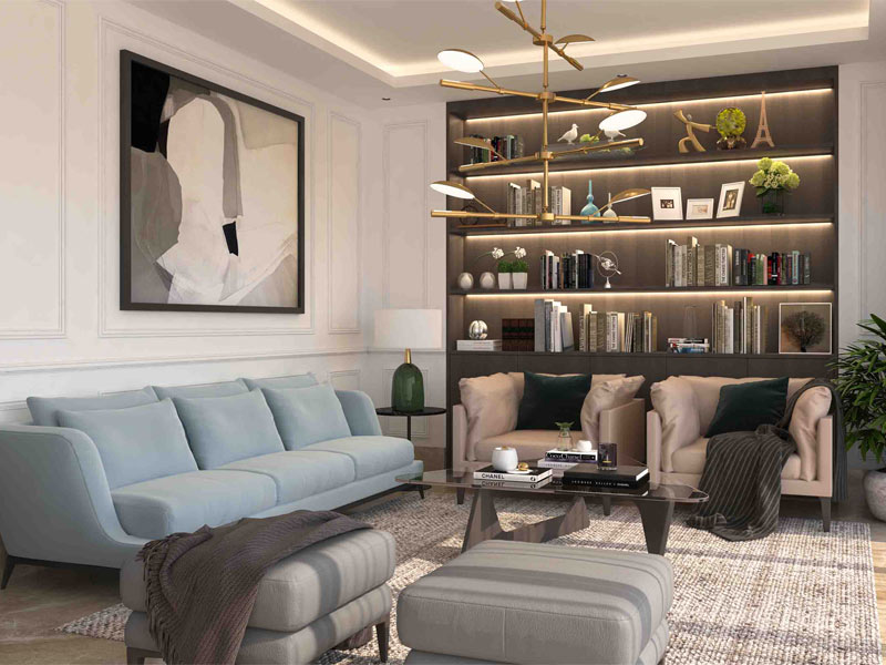 Elegant hall showcase design for your hall interiors - Beautiful Homes