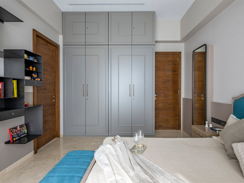 Grey sunmica design for wardrobe – Beautiful Homes