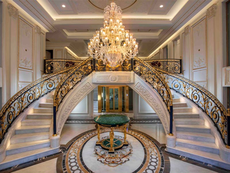 Artistic tile design for giant hallway – Beautiful Homes