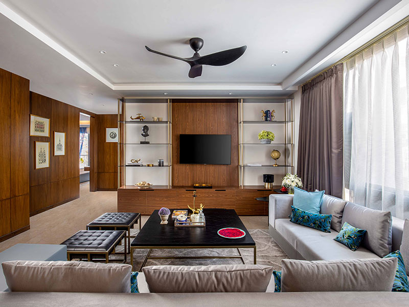 Simple false ceiling tile design in white - Beautiful Homes