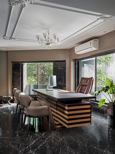 Flower false ceiling design for home office – Beautiful Homes