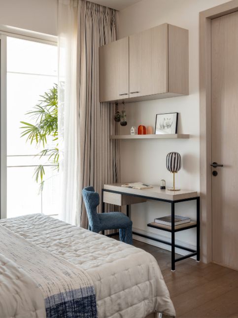 Beige rectangle study table - Beautiful Homes