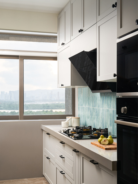 Grey Themed Cabinets in Modern Kitchen - Beautiful Homes