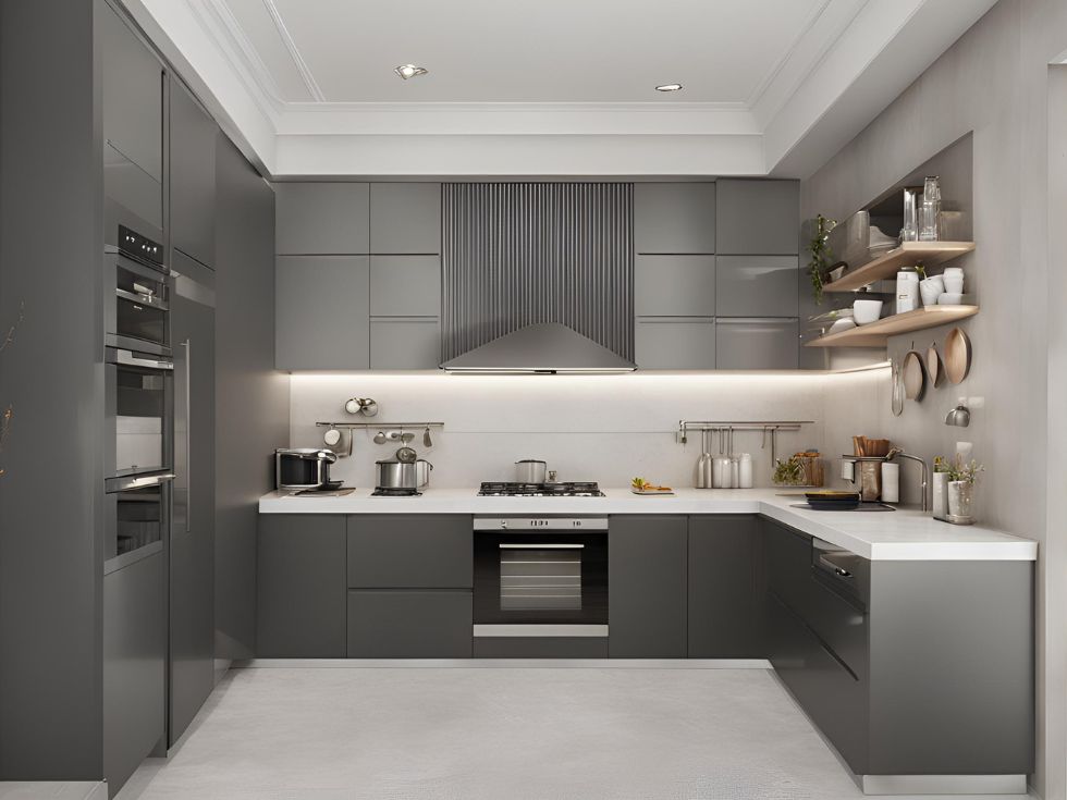 Open and modular grey kitchen - Beautiful Homes