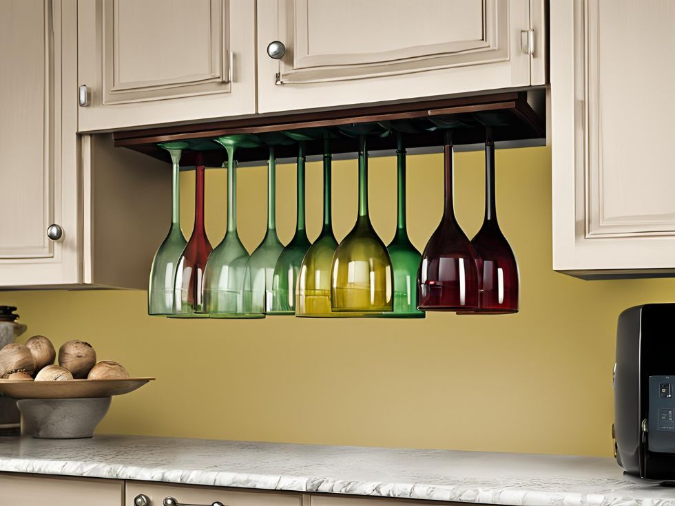 Colourful glassware for artistic kitchen - Beautiful Homes