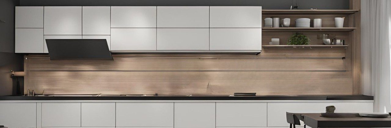 White straight modular kitchen - Beautiful Homes