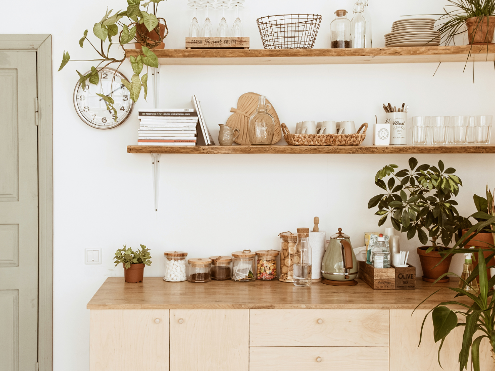 Minimalistic Kitchen with Glass Containers- Beautiful Homes