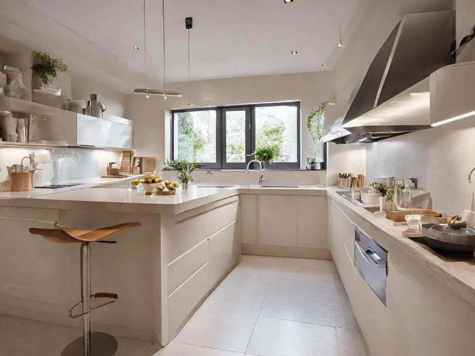 Pale hue small kitchen - Beautiful Homes