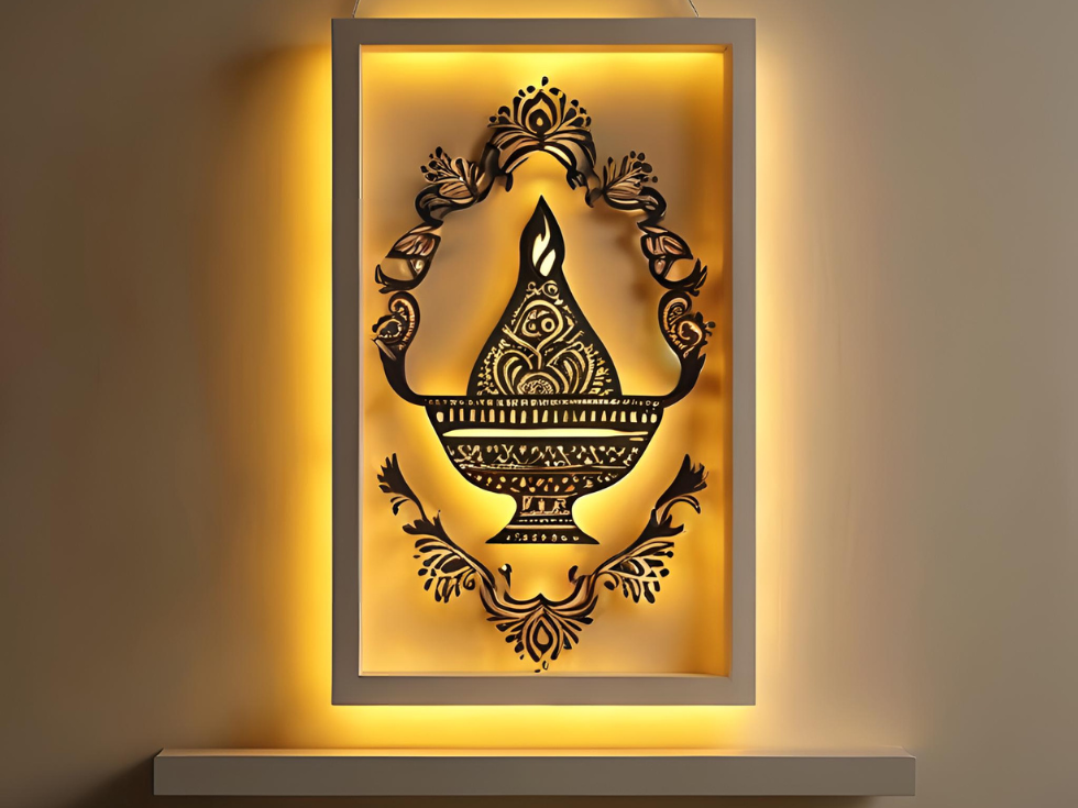 Diwali Light Wall Art- Beautiful Homes