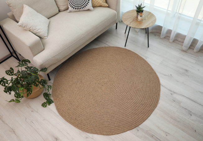 Jute Round Rug for Living Room - Beautiful Homes