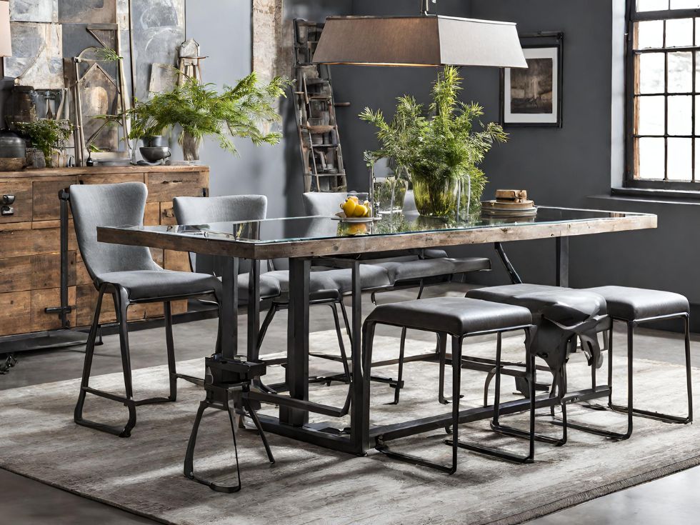 Modern dining table with glass top - Beautiful Homes