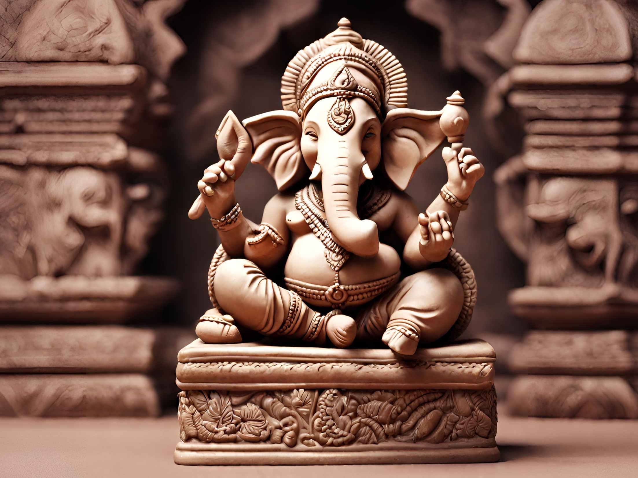 Clay idol for pooja room - Beautiful Homes