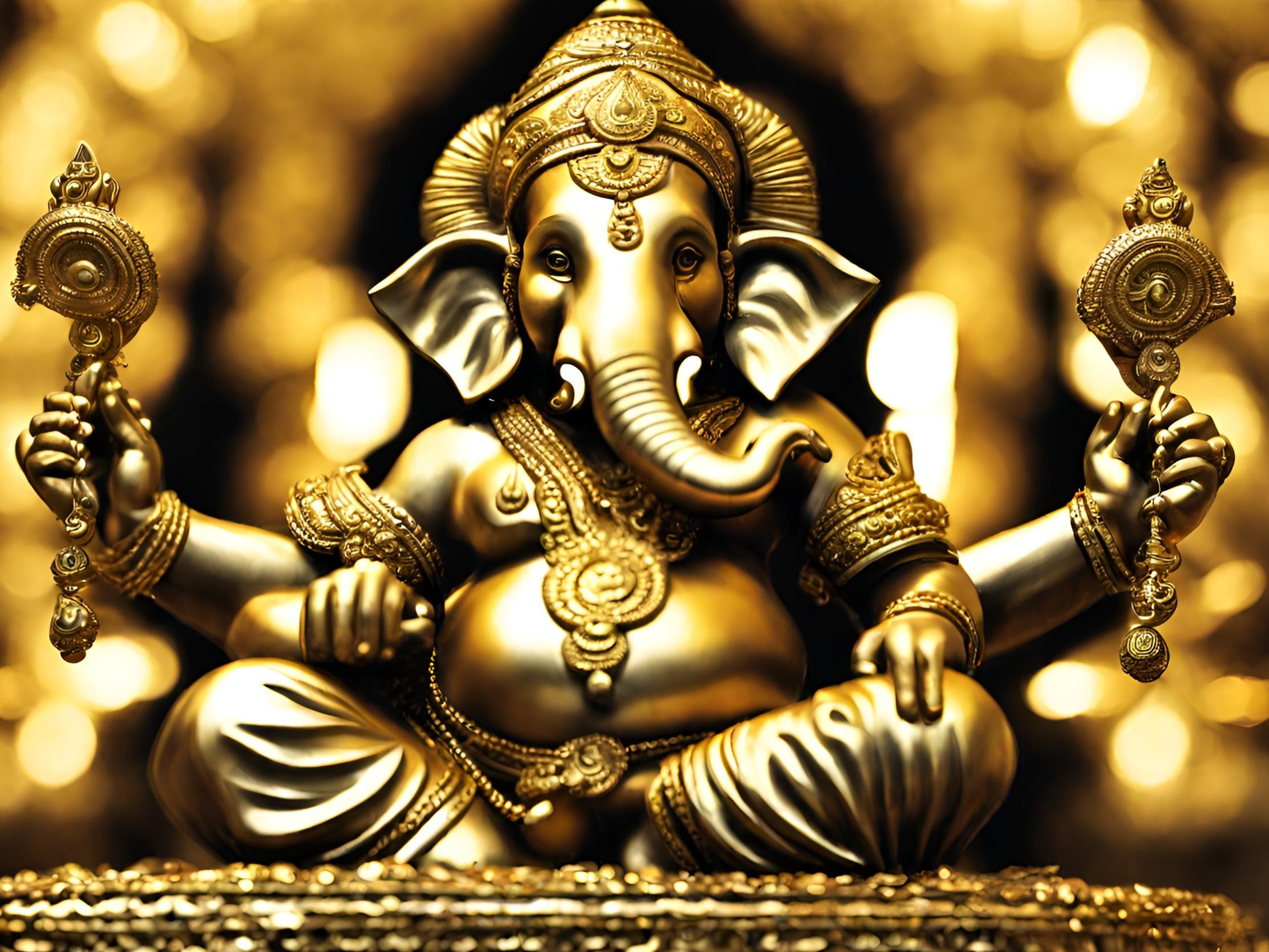 Gold idol for pooja room - Beautiful Homes