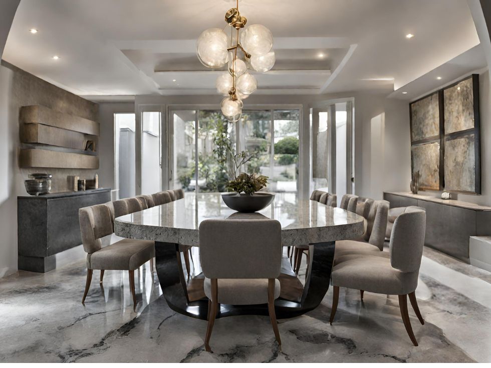 Vintage granite dining table - Beautiful Homes Vintage granite dining table - Beautiful Homes