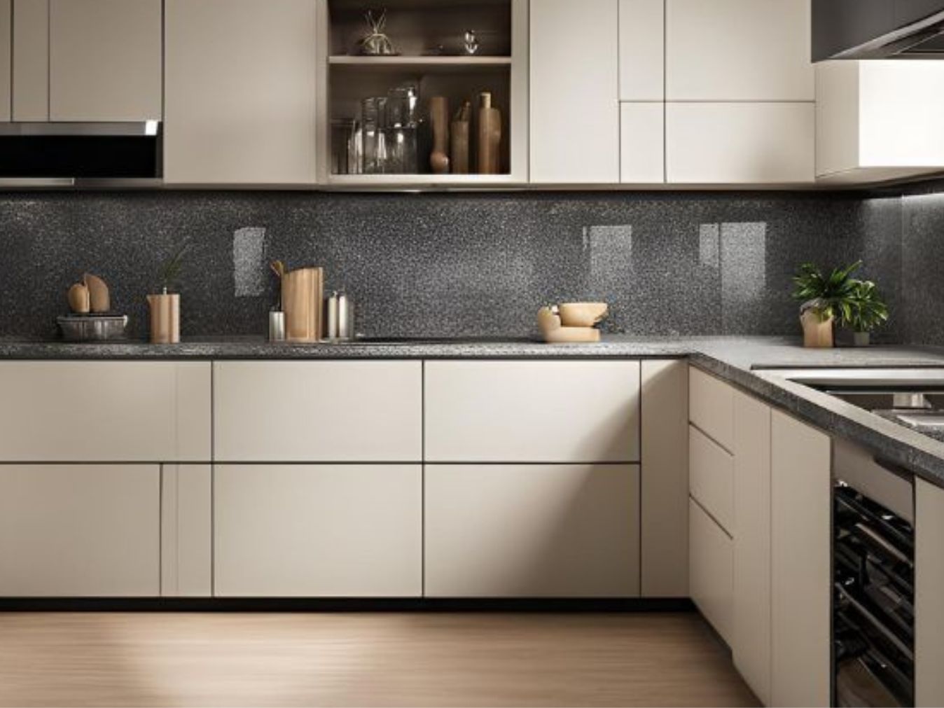 Grey kitchen countertop - Beautiful Homes