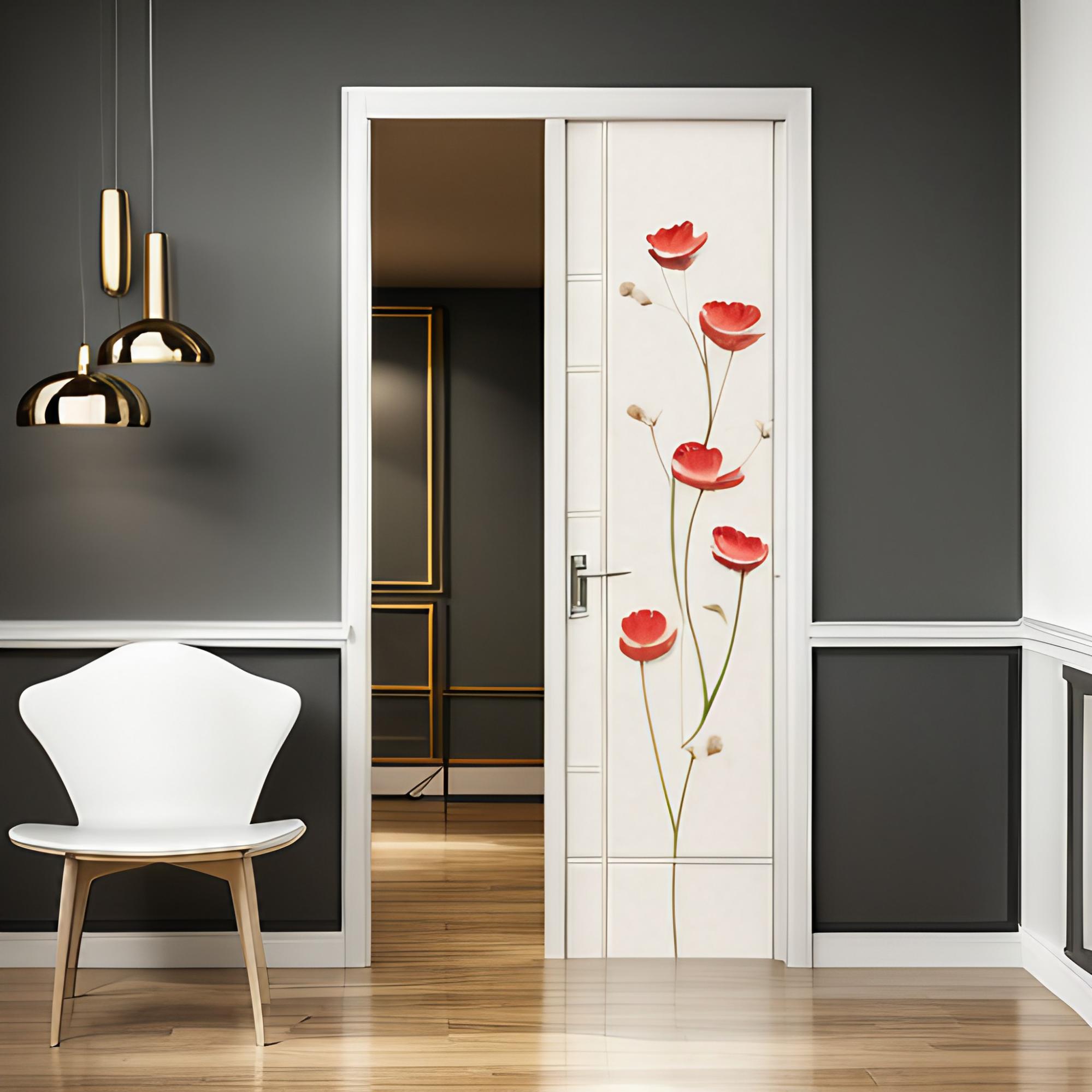 Floral laminate door design ideas - Beautiful Homes