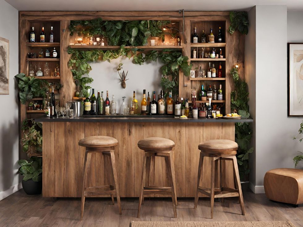 Nature Based Small Home Bar - Asian Paints