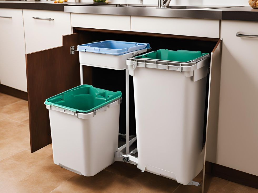 Pull-out waste bins for kitchen - Beautiful Homes