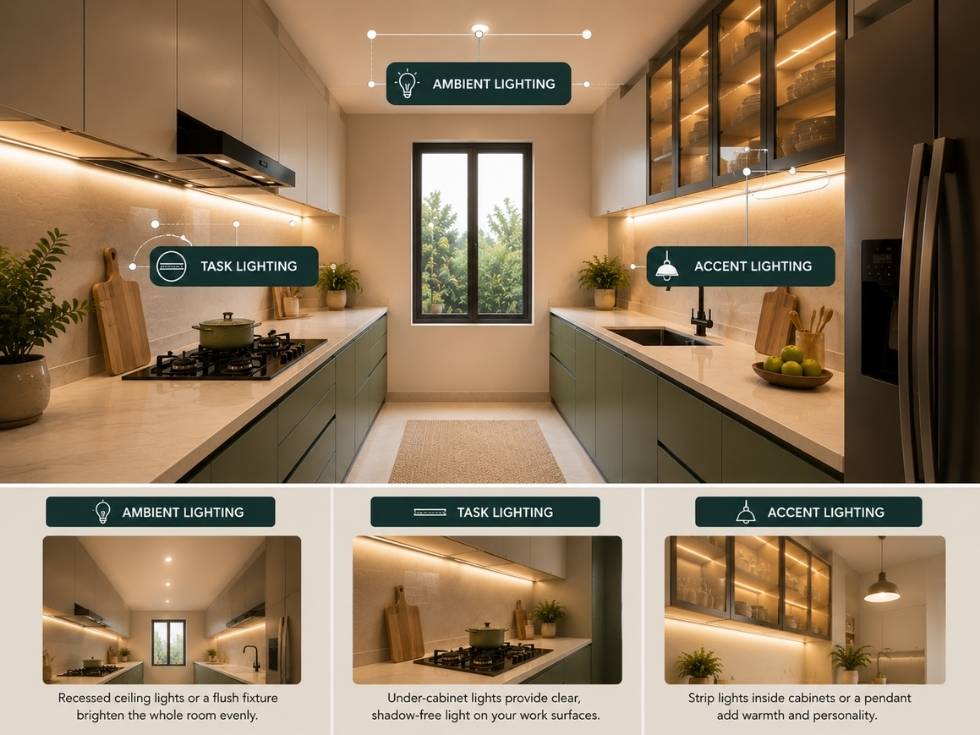 Contemporary parallel kitchen layout ideas - Beautiful Homes