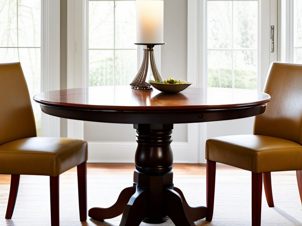 Pedestal base round dining table design - Beautiful Homes