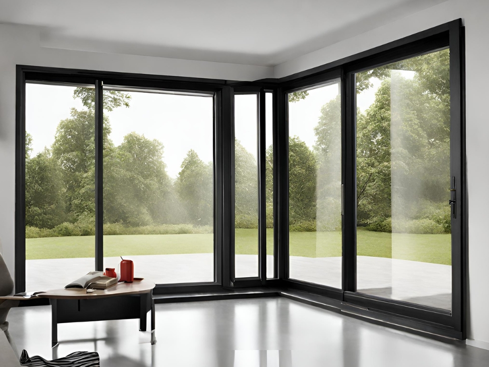 Black Corner Sliding Windows - Asian Paints