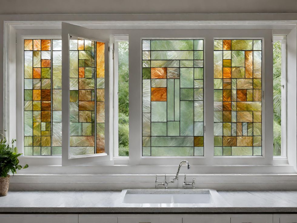 Coloured Panel Window Glass Design - Asian Paints
