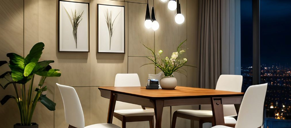 Beautiful square dining table by the balcony side - Beautiful Homes