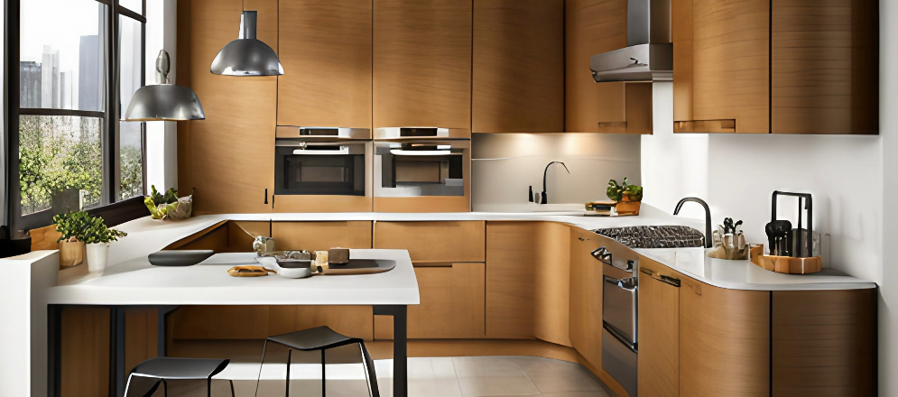 Peninsula or U-shaped kitchen layout design - Beautiful Homes