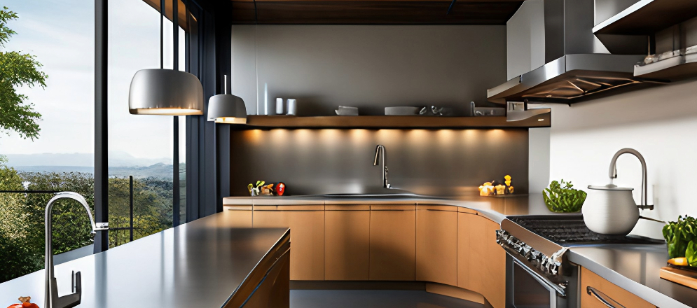 Stainless steel countertop for your modular kitchen design - Beautiful Homes