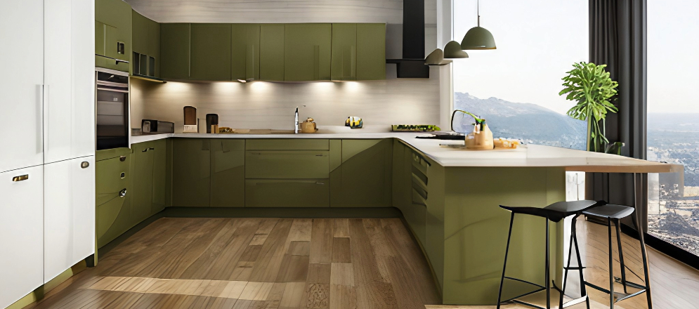 U-shaped kitchen layout design - Beautiful Homes