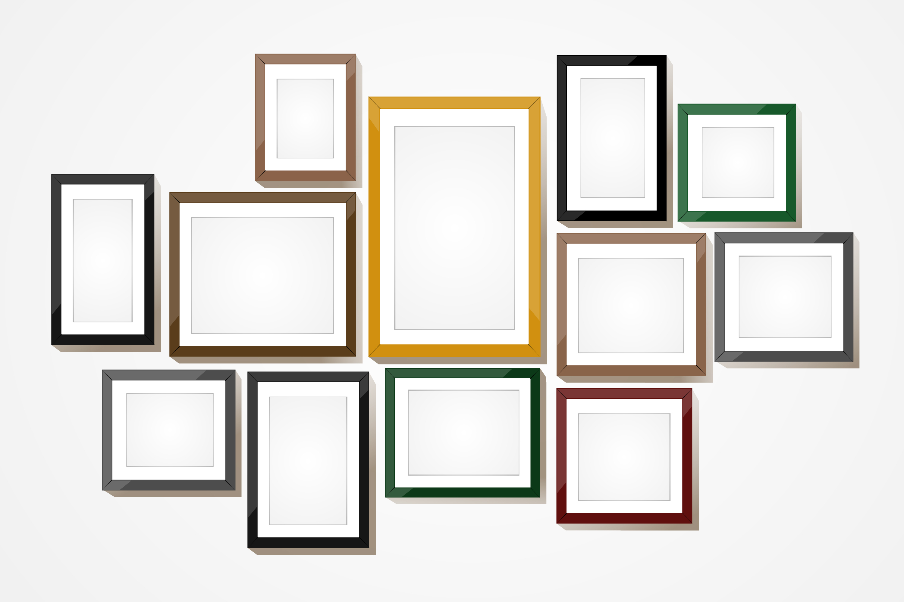 Asymmetrical style gallery wall design - Beautiful Homes