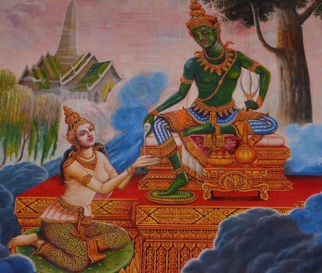 Enhance your pooja room interiors by using mural & myths wallpapers - Beautiful Homes